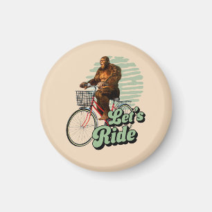 Sasquatch Bike Ride Waldabenteuer Magnet