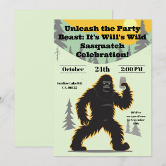 Sasquatch Birthday Einladung