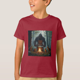 Sasquatch brät Eier für Freunde T-Shirt