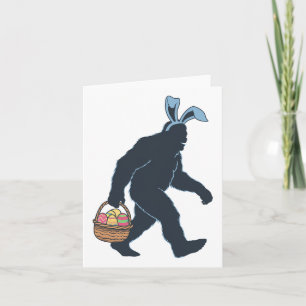 Sasquatch Bunny Oars Tragend Ostereier Körbchen E Karte
