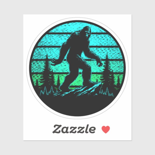 Sasquatch Custom-Cut Vinyl Stickers Aufkleber (Blatt)