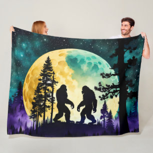 Sasquatch Dance Vollmond auf dem Berg Fleecedecke