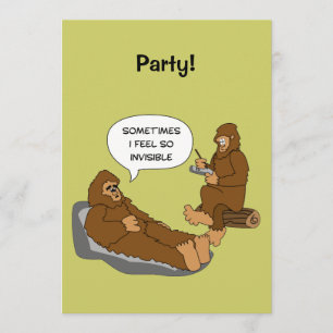 Sasquatch das Büro des Shrinks lustige Einladung