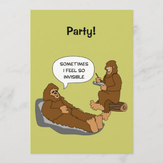 Sasquatch das Büro des Shrinks lustige Einladung