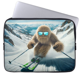Sasquatch der Skifahrer Laptopschutzhülle