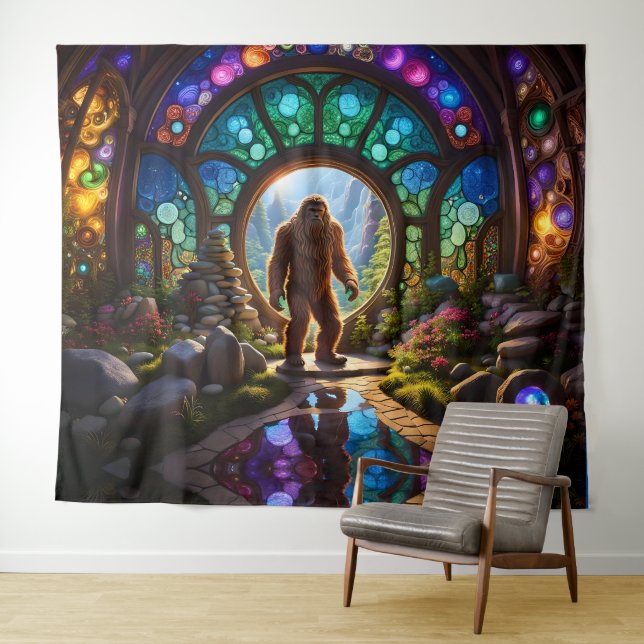 Sasquatch Dimensions Portal Wandteppich (Beispiel (Horizontal))