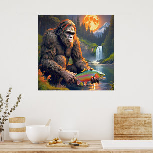 Sasquatch Fang Regenbogenforelle Poster