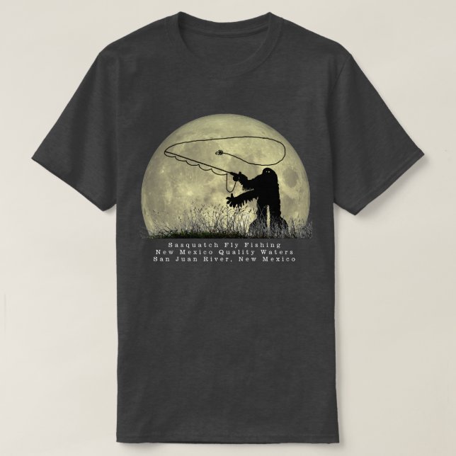 Sasquatch Fischen New Mexico T - Shirt (Design vorne)