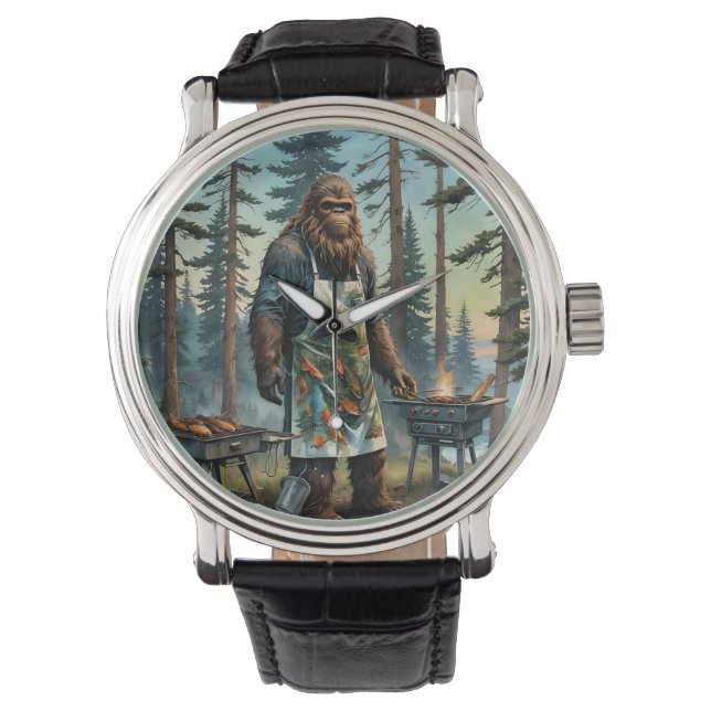 Sasquatch Fish Grillmaster Vater Armbanduhr (Vorderseite)
