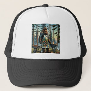 Sasquatch Fish Grillmaster Vater Truckerkappe