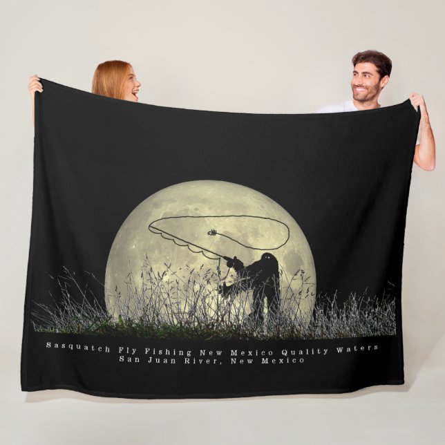 Sasquatch Fly Fishing Fleece Blanket (Beispiel)