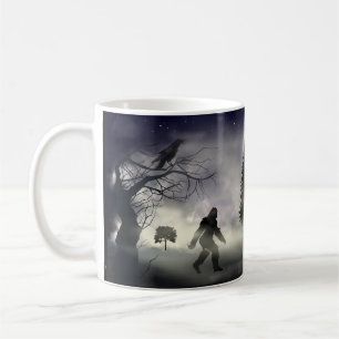 Sasquatch Forest - Raven and Bigfoot Kaffeetasse