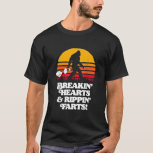Sasquatch Frühstück Herz & Rippin Furzen Bigfoot S T-Shirt