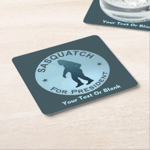 Sasquatch für den Präsidenten Rechteckiger Pappuntersetzer