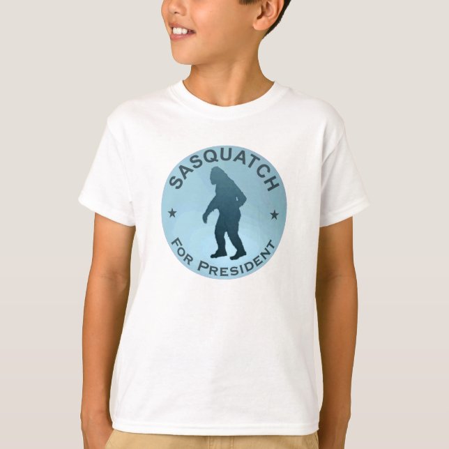 Sasquatch für den Präsidenten T-Shirt (Vorderseite)