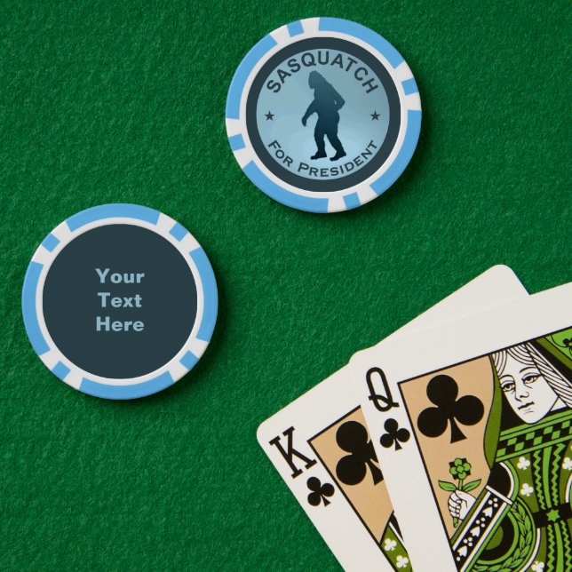 Sasquatch für Präsident kann Cooler Pokerchips (Pokertisch (doppelt))