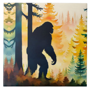 Sasquatch Herbstlandschaft Sonnenuntergang Fliese