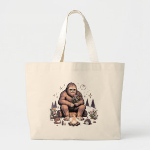 Sasquatch Holding-Blume Jumbo Stoffbeutel