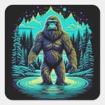 Sasquatch im Wald Ai Art