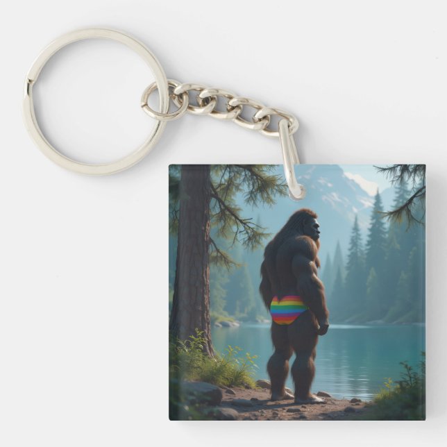 Sasquatch in Blüte Schlüsselanhänger (Vorderseite)