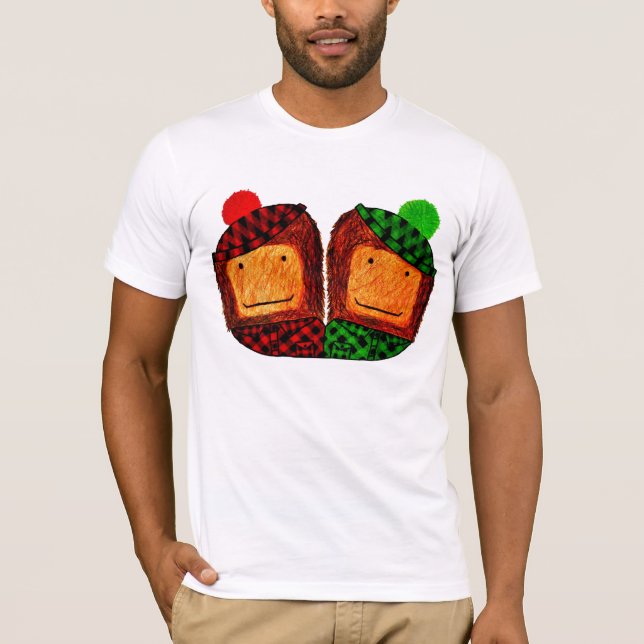 Sasquatch karierte Kumpel-T-Shirts - Sasquatch T-Shirt (Vorderseite)