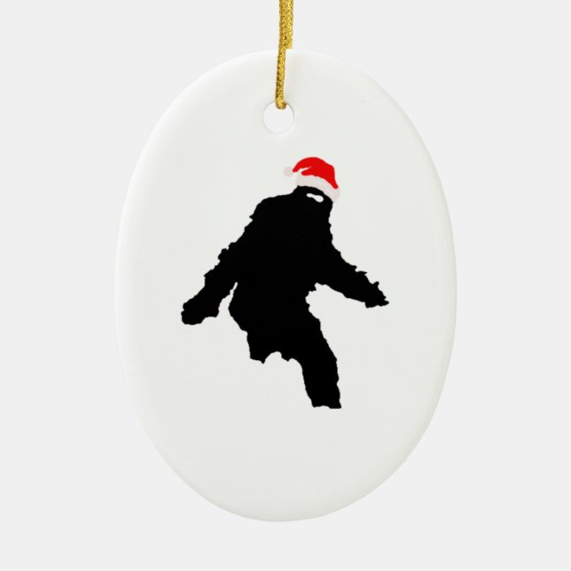 Sasquatch Klaus Keramik Ornament (Vorne)
