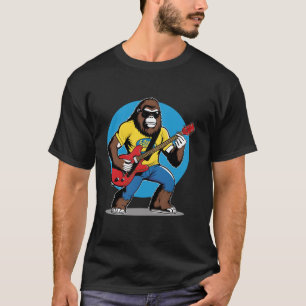 Sasquatch Lieben Rock Roll Sonnenbrille auf Bigfoo T-Shirt