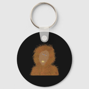 Sasquatch Lustiger Junge Erstellte Kunst Bigfoot K Schlüsselanhänger