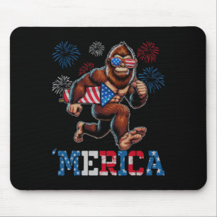 Sasquatch Merica Feuerwerk 4. Juli Patriotic Mousepad