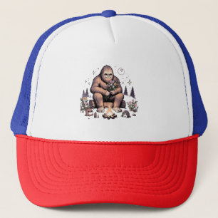 Sasquatch mit Blumen Truckerkappe
