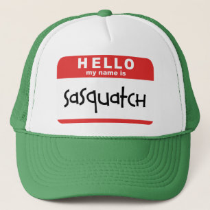 sasquatch NamensAbzeichen-Fernlastfahrerhut große Truckerkappe