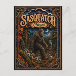 Sasquatch Oregon Popcut Legenden Postkarte