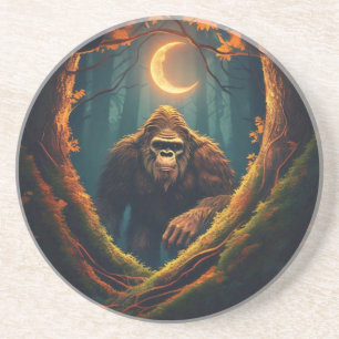 Sasquatch Peeking Throw Kissen Getränkeuntersetzer