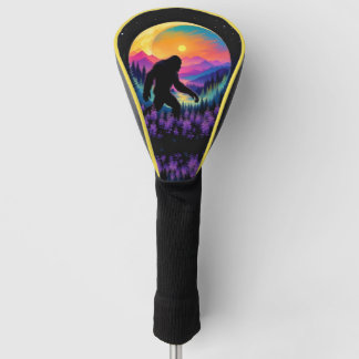 Sasquatch Rainbow Mountain Moon Wall Clock Golf Headcover
