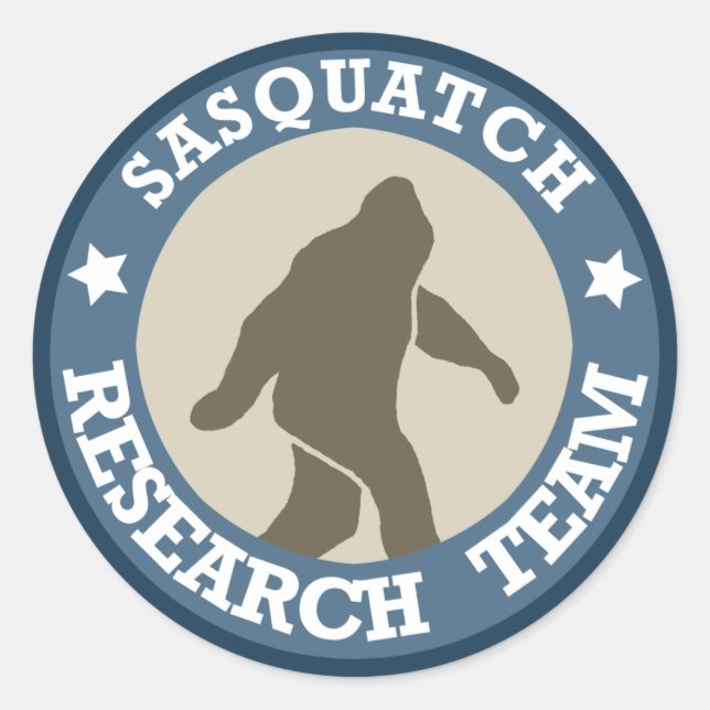 Sasquatch Research Team Runder Aufkleber (Vorderseite)