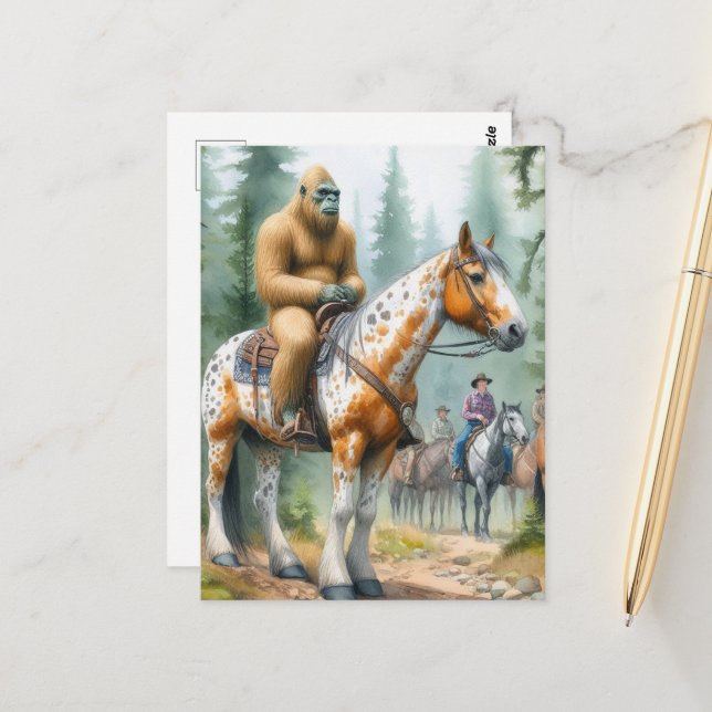 Sasquatch Ristorante da Valentino Postkarte (Vorderseite/Rückseite Beispiel)