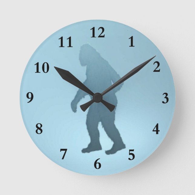 Sasquatch Runde Wanduhr (Vorderseite)