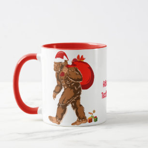 Sasquatch Santa Bigfoot Yeti Weihnachtsgeschenk Tasse