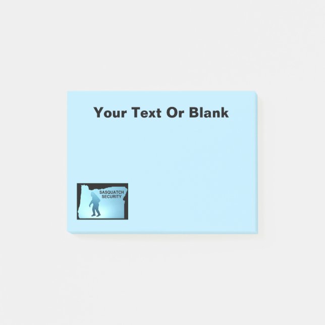 Sasquatch Security - Oregon Post-it Klebezettel (Vorderseite)