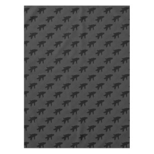 Sasquatch-Silhouette auf Carbon Fibre Print Tischdecke