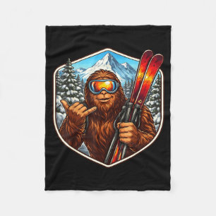Sasquatch-Skifahren Big-Foot-Shaka-Ski-Liebhaber S Fleecedecke