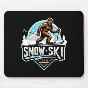 Sasquatch Snow Ski Team Snow Skifahren Bigfoot Car Mousepad