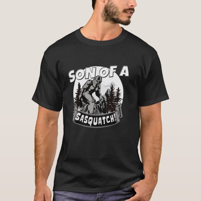Sasquatch Son Retro Bigfoot Liebe T Soap for Men u T-Shirt (Vorderseite)