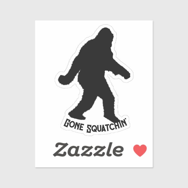 Sasquatch Squatchin-Silhouette Aufkleber (Blatt)