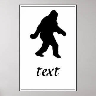 Sasquatch Squatchin-Silhouette Poster