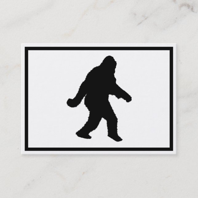 Sasquatch Squatchin-Silhouette Visitenkarte (Vorderseite)