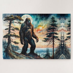 Sasquatch Stehend auf Ridge mit Blick auf den Ozea
