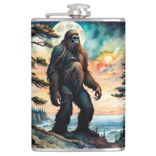 Sasquatch Stehend auf Ridge mit Blick auf den Ozea Flachmann