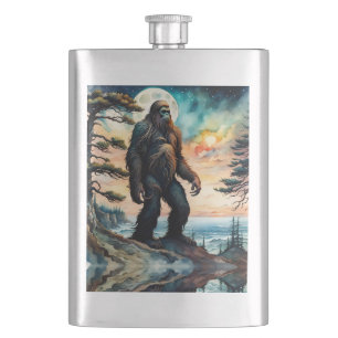 Sasquatch Stehend auf Ridge mit Blick auf den Ozea Flachmann
