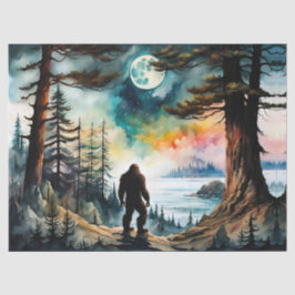 Sasquatch Stehend auf Ridge mit Blick auf den Ozea Seidenpapier